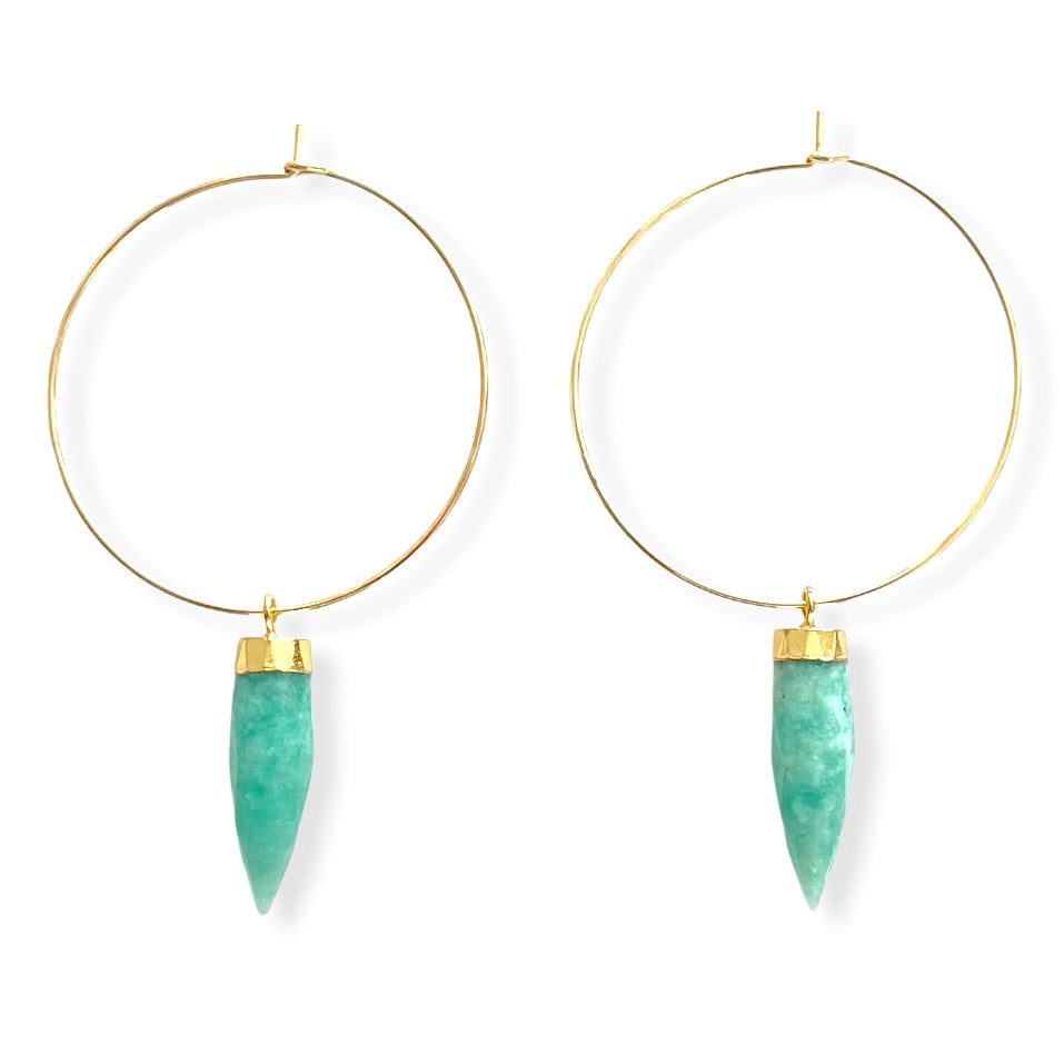 Stiletto Drop Hoops