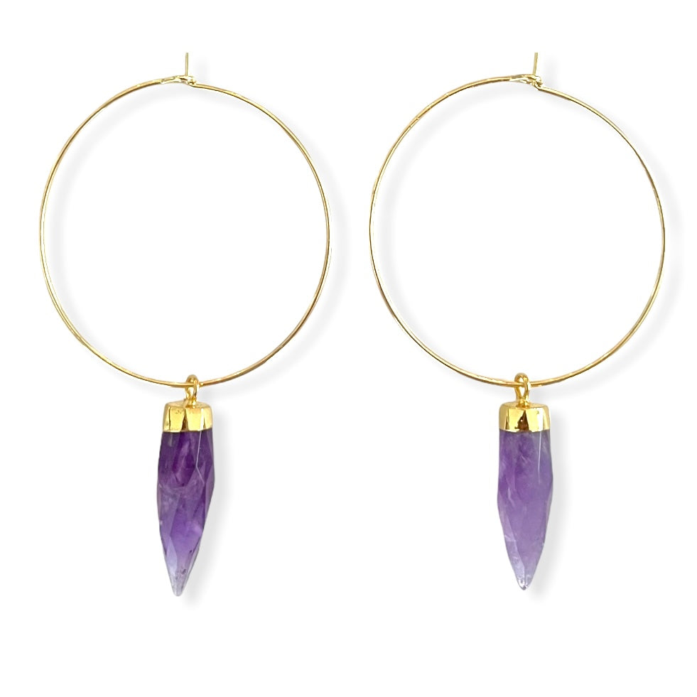 Stiletto Drop Hoops