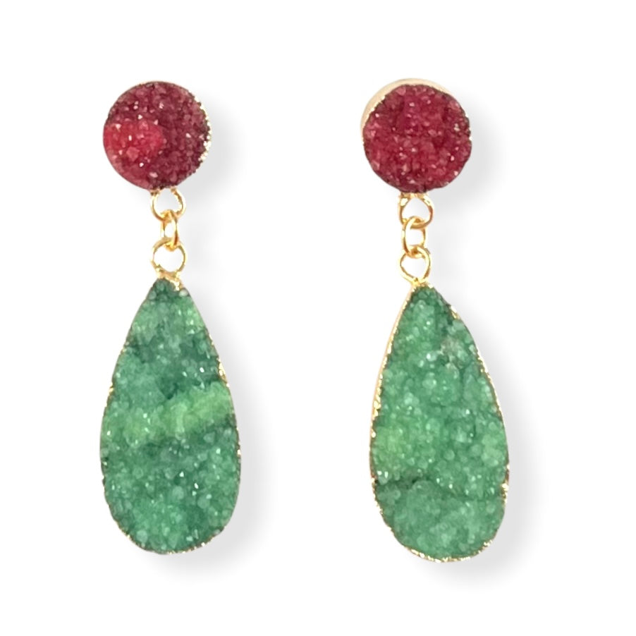 Druzy Pop Drop Earrings