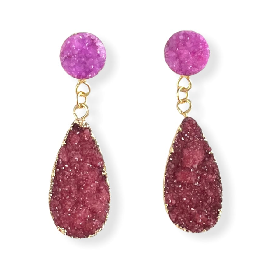 Druzy Pop Drop Earrings