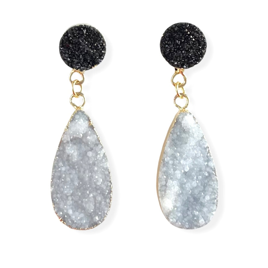 Druzy Pop Drop Earrings