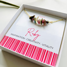 Load image into Gallery viewer, Ruby - July Birthstone Necklace