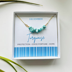 Turquoise - December Birthstone Necklace