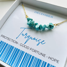 Load image into Gallery viewer, Turquoise - December Birthstone Necklace
