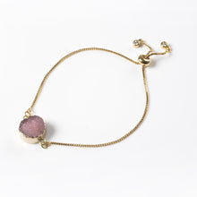 Load image into Gallery viewer, Pink Druzy Bracelet Small