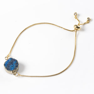 Blue Druzy Bracelet Small