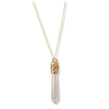 Load image into Gallery viewer, Bullet Shape Quartz Necklace in Yellow Gold
