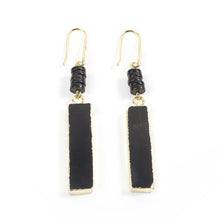 Load image into Gallery viewer, Tourmaline Bar Earrings