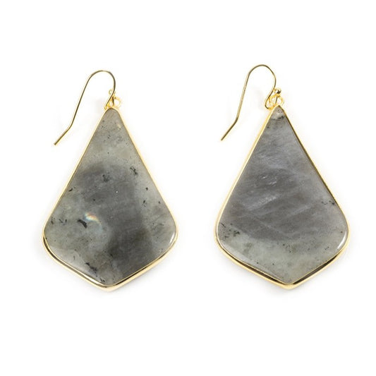 Labradorite Bell Shaped Earrings