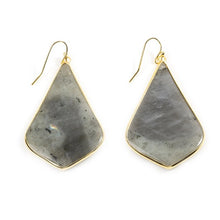 Load image into Gallery viewer, Labradorite Bell Shaped Earrings