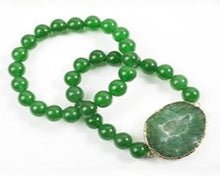 Load image into Gallery viewer, Green Onyx Bracelet Set