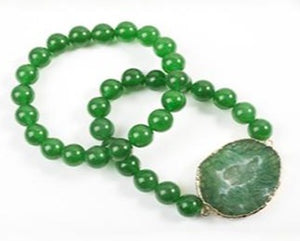 Green Onyx Bracelet Set