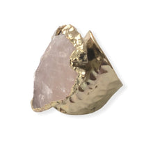 Load image into Gallery viewer, Rose Quartz Spearhead Ring