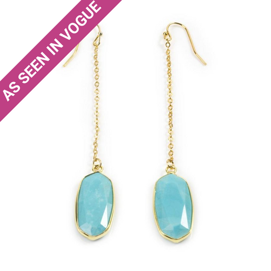 Turquoise Chain Earrings