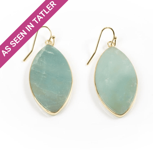 AMAZONITE TEARDROP EARRINGS