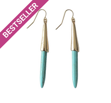 Load image into Gallery viewer, Bullet Shaped Turquoise Earrings