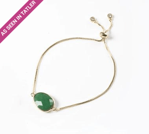 Green Onyx Gemstone Slide Bracelet