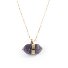 Load image into Gallery viewer, Amethyst Hexagonal Necklace