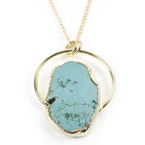 Half Circle Turquoise Necklace
