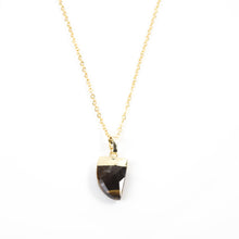 Load image into Gallery viewer, Tigers Eye Claw Necklace in Yellow Gold