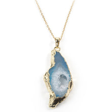 Load image into Gallery viewer, Sliced Blue Agate Necklace