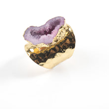 Load image into Gallery viewer, Pink Agate Geode Ring