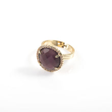Load image into Gallery viewer, Purple Cats Eye Ring